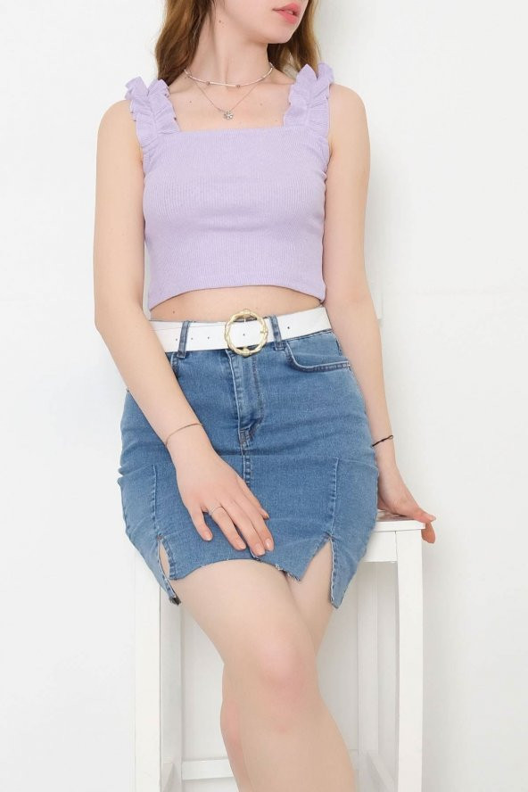 Askılı Crop Bluz Lila - 10812.1567. - 3