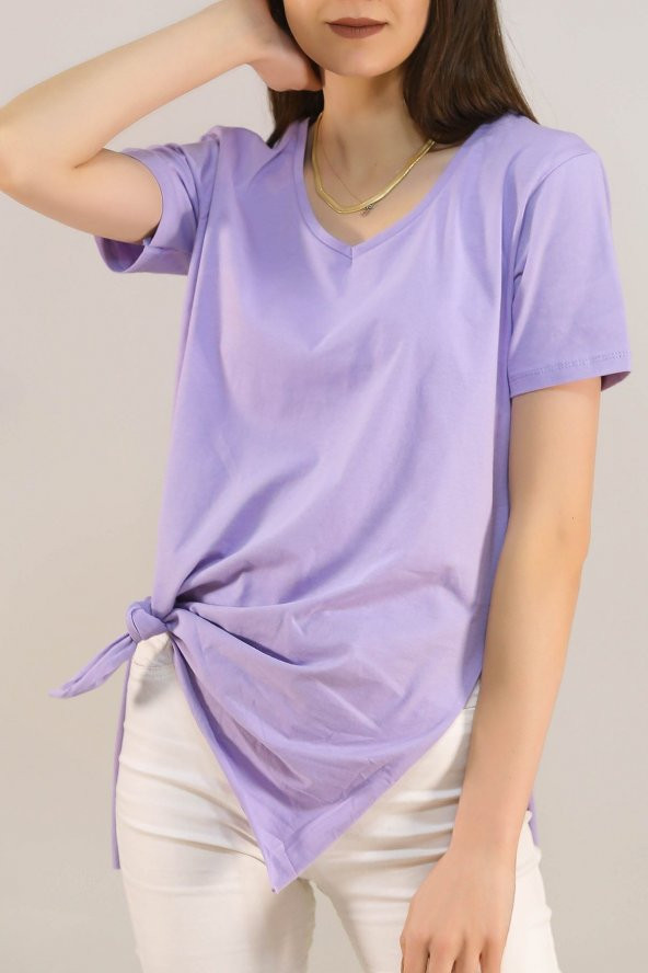 Penye Tunik Tişört Lila - 1062.275. - 4