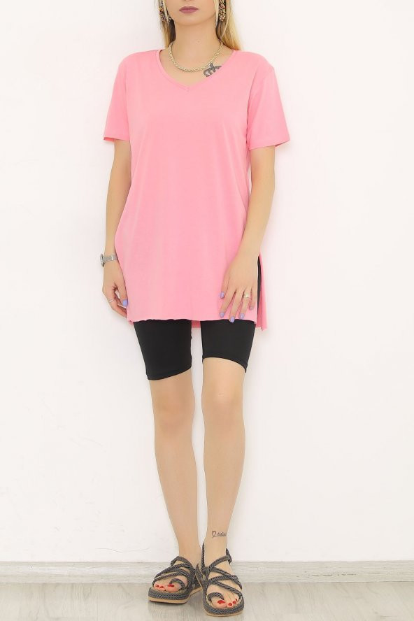 Penye Tunik Tişört Pembe - 1062.275. - 2