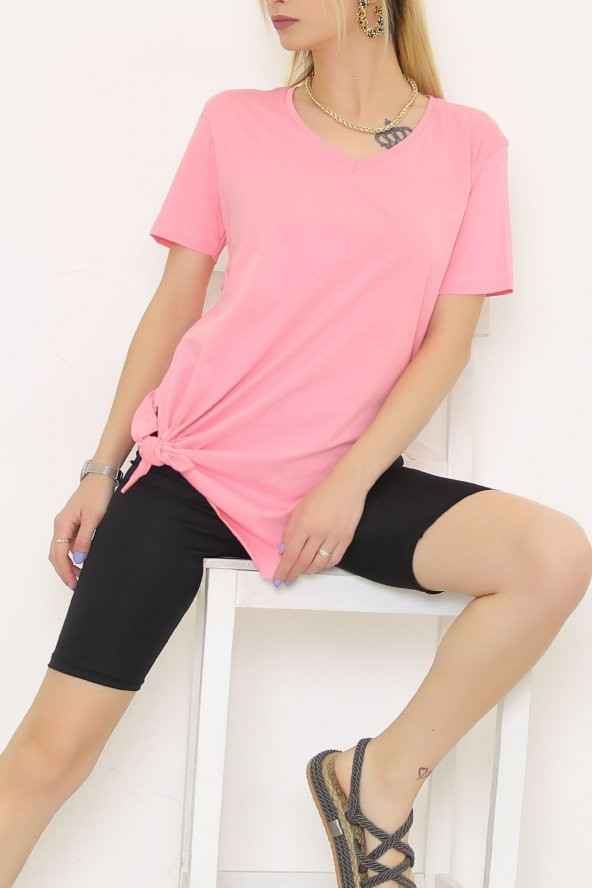 Penye Tunik Tişört Pembe - 1062.275. - 4