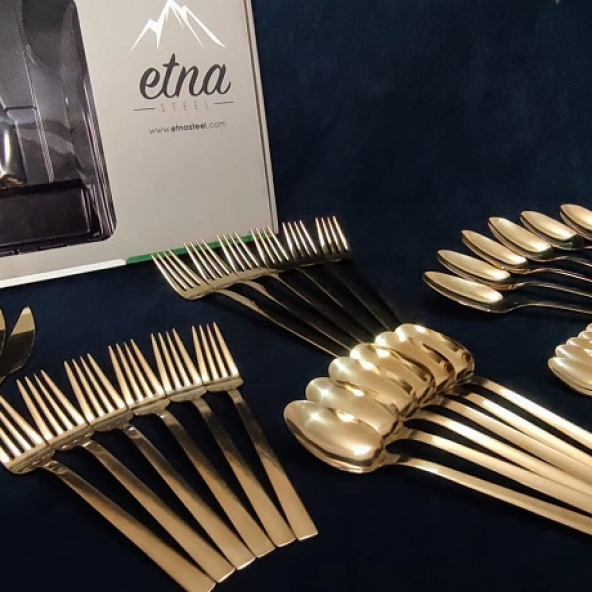 ETNA 36 PARÇA KAŞIK ÇATAL SETİ GOLD PARMA