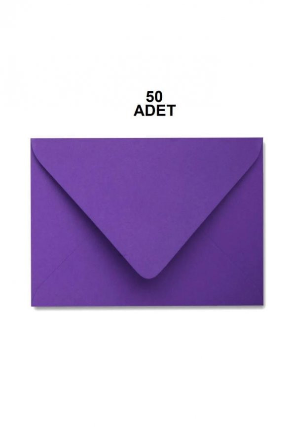 50 Adet Mor Renkli Küçük Zarf 7x9