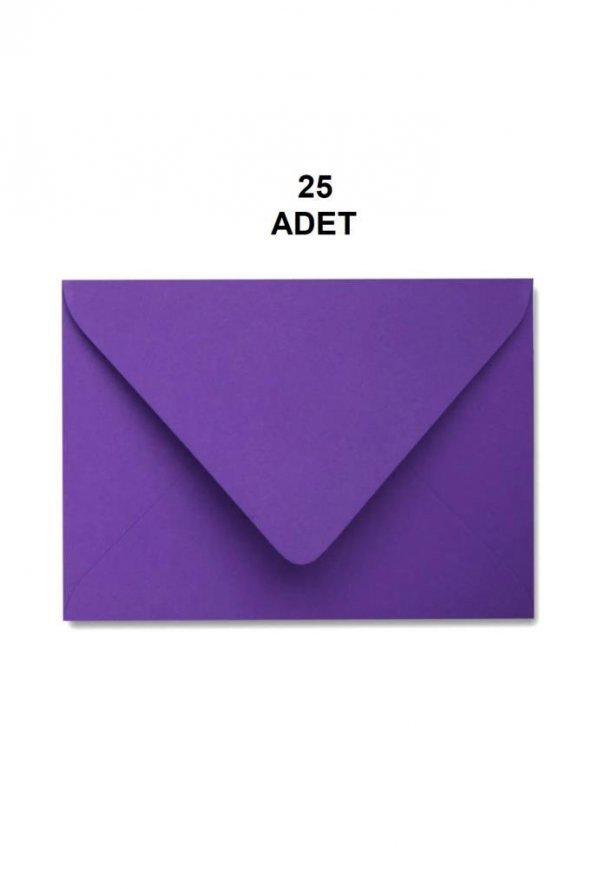 25 Adet Mor Renkli Küçük Zarf 7x9