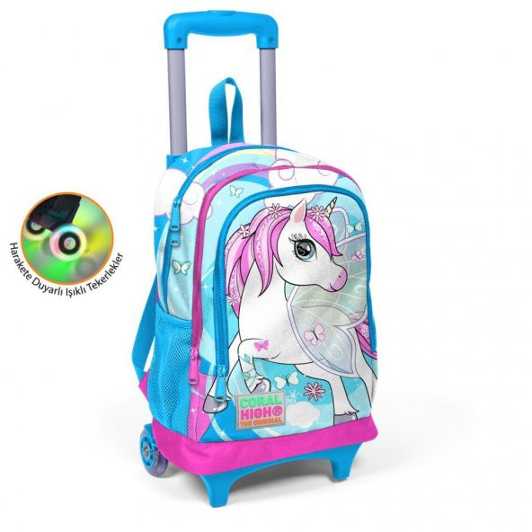 Coral High Büyük Boy Çekçekli Sırt Çantası Unicorn Desen 23911