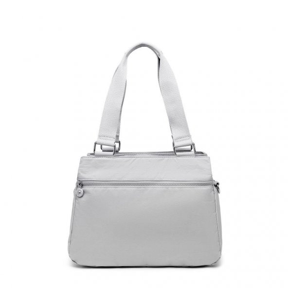 Smart Bags Kadın Omuz Çantası Krinkıl Kumaş 1125 A.Gri - 2