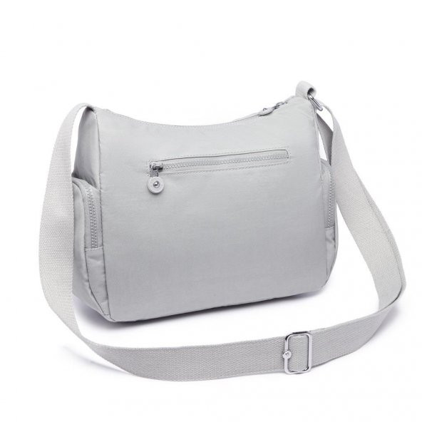 Smart Bags Kadın Postacı Çantası Krinkıl Kumaş 1115 A.Gri - 2