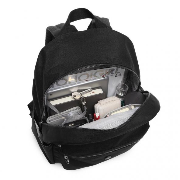 Nano Metalik Kumaş Kadın Sırt Çantası Smart Bags 3086 K.Yeşil - Resim 3