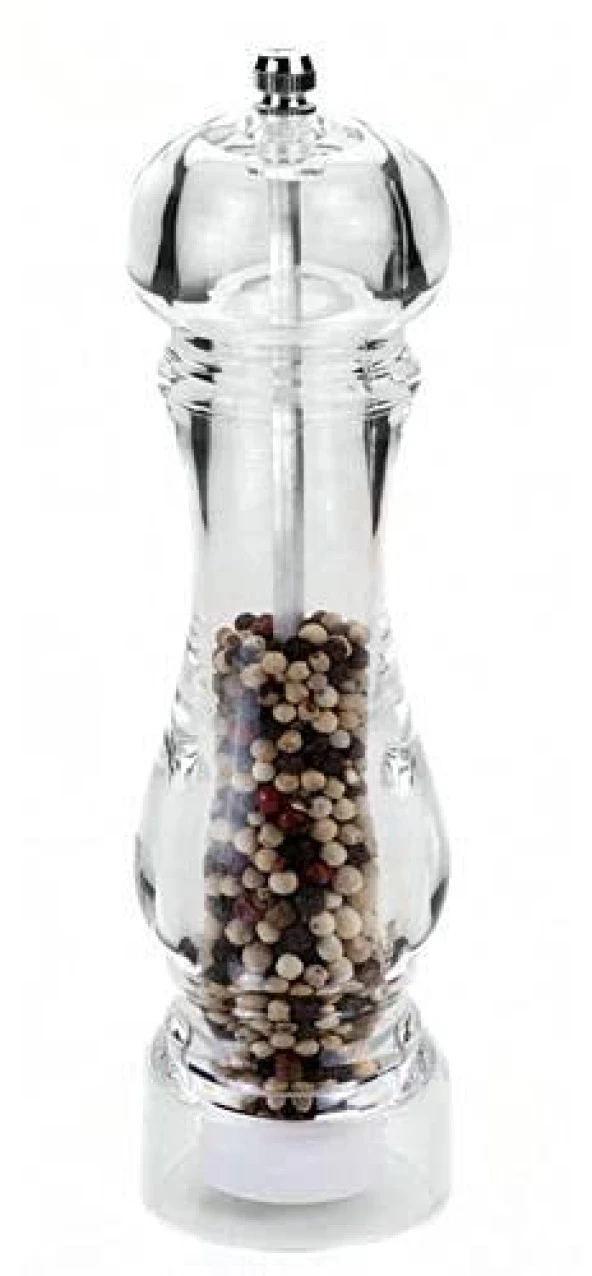 Akrilik Ayarlanabilir Baharat  Tuz Karabiber Değirmeni 22 Cm - Resim 2