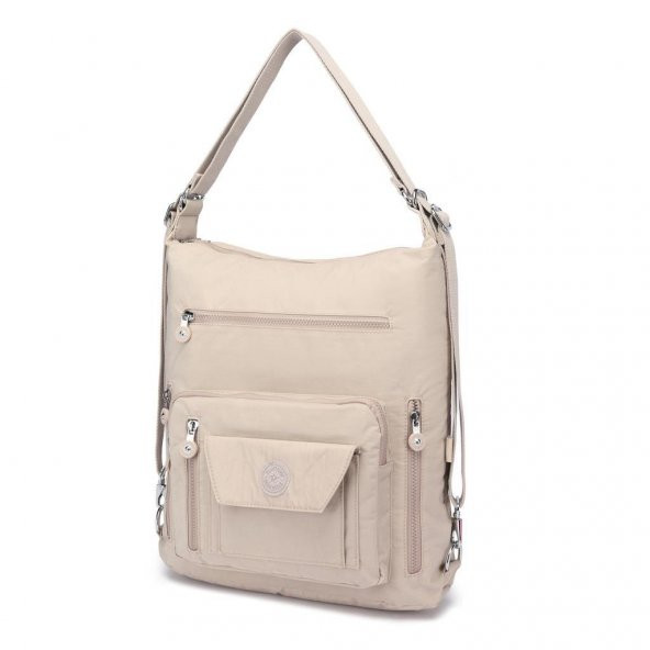 Hem Sırt Hem de Omuz Kadın Çantası Smart Bags 1205 Bej - 5