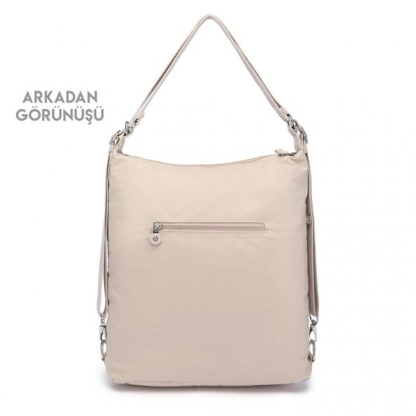 Hem Sırt Hem de Omuz Kadın Çantası Smart Bags 1205 Bej - 6