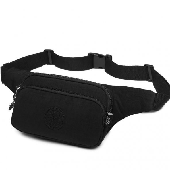 Krinkıl Kumaş Kadın Bel Çantası Smart Bags 1154 Siyah - 7