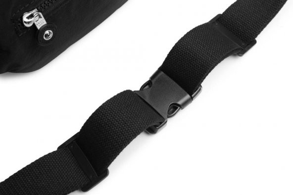 Krinkıl Kumaş Kadın Bel Çantası Smart Bags 1154 Siyah - 8