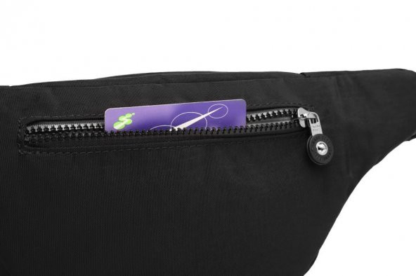 Krinkıl Kumaş Kadın Bel Çantası Smart Bags 1154 Siyah - 11
