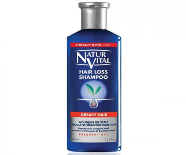 Natur Vital Hair Loss Saç Dökülmesine Karşı Şampuan Yağlı Saçlar İçin 300 ML