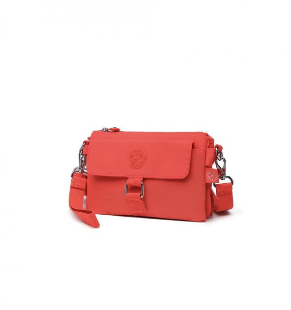 Askılı Kadın Çantası Krinkıl Kumaş Smart Bags 1147-24 Nar - 3