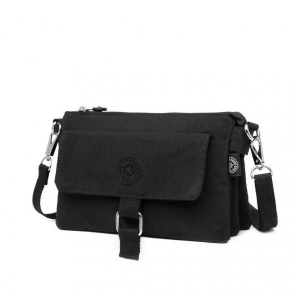 Askılı Kadın Çantası Krinkıl Kumaş Smart Bags 1147 Siyah - 5