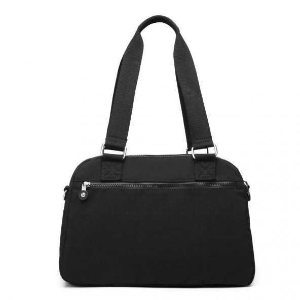 Krinkıl Kumaş Kadın Omuz Çantası Smart Bags 1122 Siyah - 5