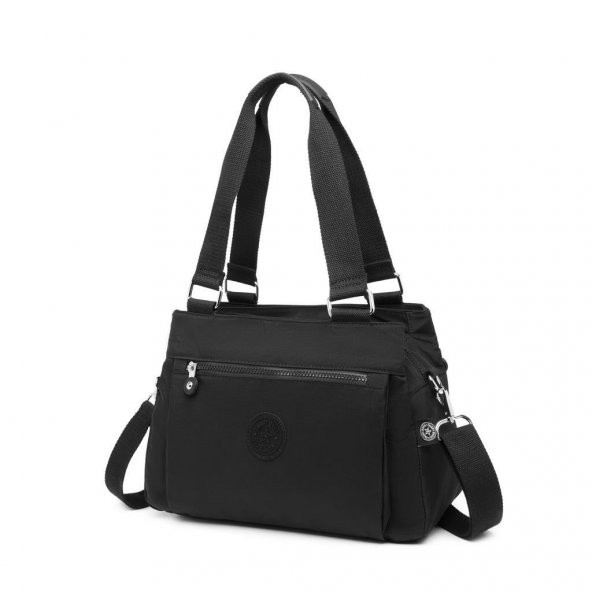 Krinkıl Kumaş Kadın Çantası Smart Bags 1125 Siyah - 2