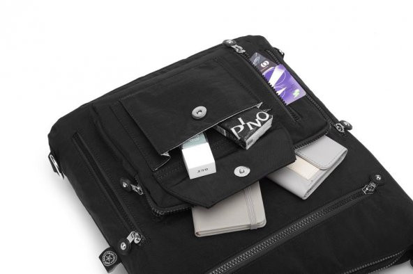 Hem Sırt Hem de Omuz Kadın Çantası Smart Bags 1205 Siyah - 9