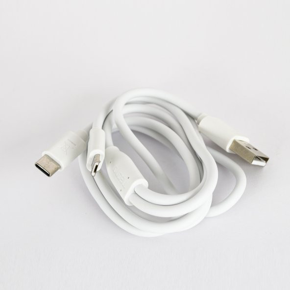 Tecno Xiaomi Mi 10 Pro 5G Çift UsbA & Type-C, Lightning, Micro Çıkışlı 5in1 Kablolu Hızlı Şarj Aleti - Resim 2