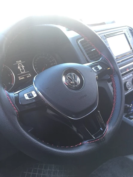 VW Amarok Orta Kumaş Siyah Kadife- Kenarlar Maldive Deri - 2