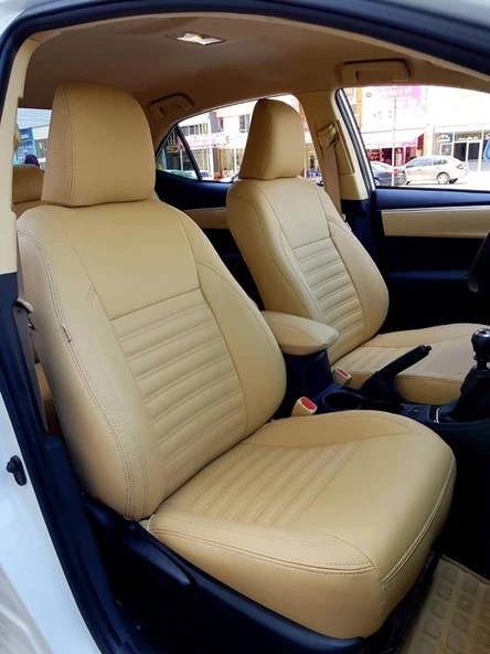 Toyota Corolla Maldive Deri&Maldive Deri Özel Dİkim Koltuk Kılıfı - Resim 4