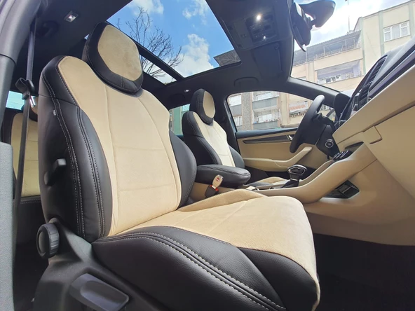 Skoda Karoq Araca Özel Koltuk Kılıfı - 5
