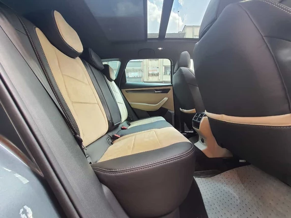 Skoda Karoq Araca Özel Koltuk Kılıfı - 6