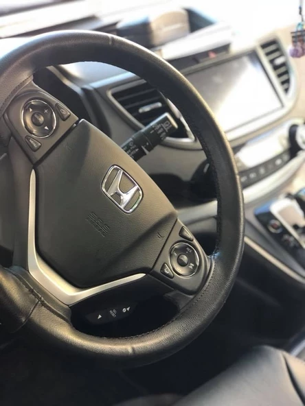 Honda CRV Özel Dikim Koltuk Kılıfı Füme Tay Tüyü - Siyah Deri - Resim 3