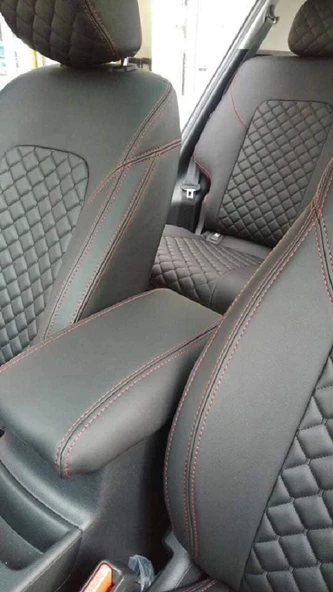 VW Passat B7 Kasa Desenli Nubuk Özel Dikim Koltuk Kılıfı - 2