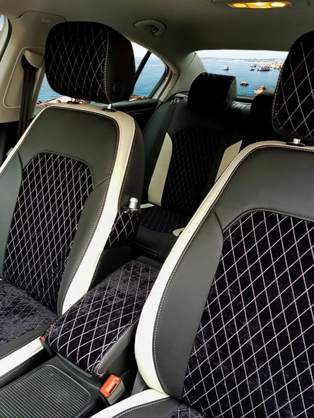 VW Passat B7 Kasa Desenli Nubuk Özel Dikim Koltuk Kılıfı