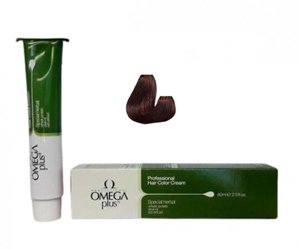 Omega Plus Color Professional Hair Color Cream 60 ml 7/34 Kumral Dore Bakır