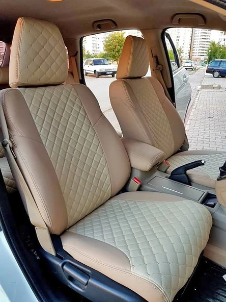 Mazda 3 Özel Dikim Kanallı Nubuk Koltuk Kılıfı - Resim 11