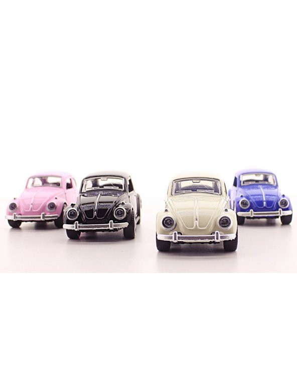4 Adet Metal Vosvos Araba Dıe Cast Büyük Boy 12cm Nostalji Set - 2