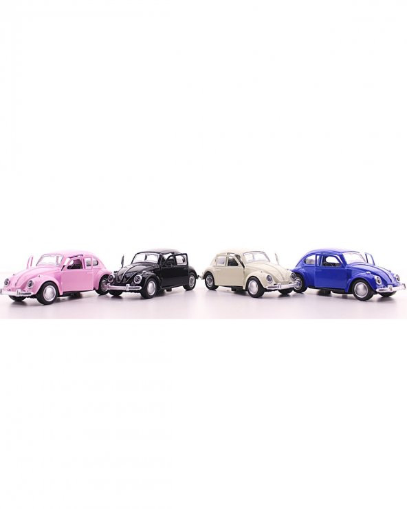 4 Adet Metal Vosvos Araba Dıe Cast Büyük Boy 12cm Nostalji Set - 3