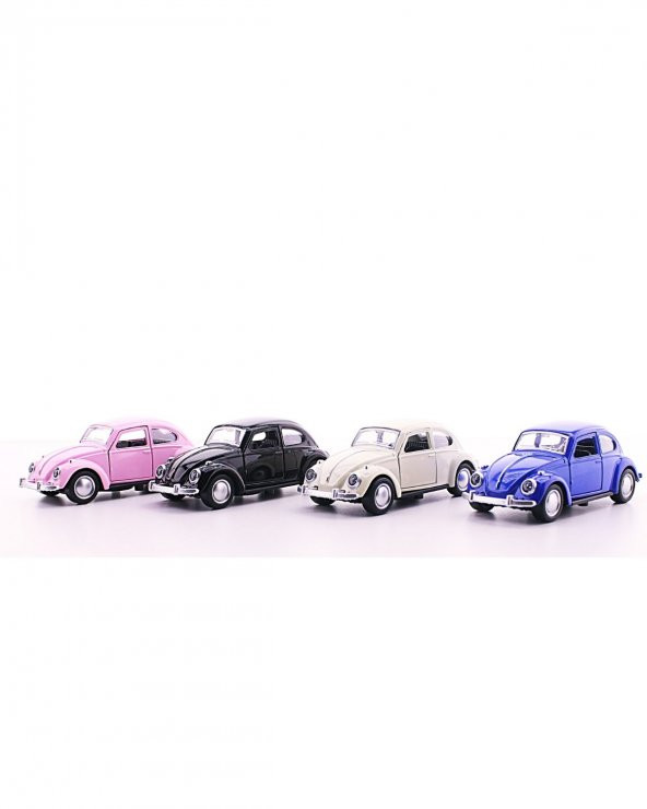 4 Adet Metal Vosvos Araba Dıe Cast Büyük Boy 12cm Nostalji Set - 6