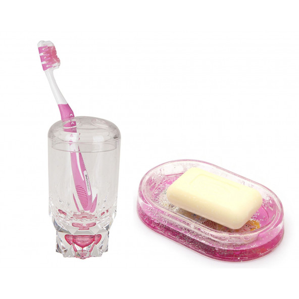 ZBOSP-C75 DİŞ FIRÇALIK VE SABUNLUK 2 Lİ BANYO SETİ PAMUK PRENSES  AKRİLİK ürün görseli