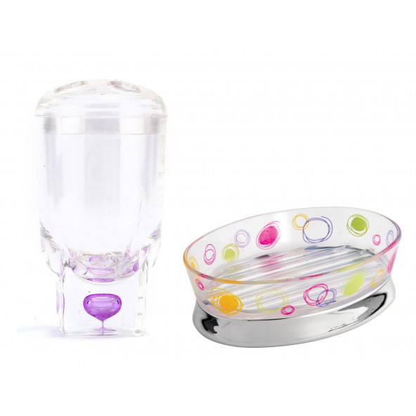 ZBOSP-C87 LİLA DİŞFIRCALIK VE SABUNLUK 2 Lİ BANYO SETİ - Resim 3