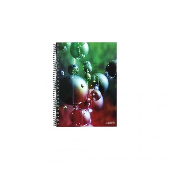 Özgün A4 Spiralli Sert Kapak Defter 160 Yaprak Kareli 4 Renk Bölmeli - 4