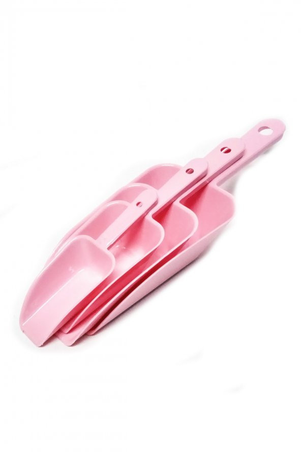 4 lü Erzak Küreği - Pembe Renk, 4 Adet, 4 Boy - 2