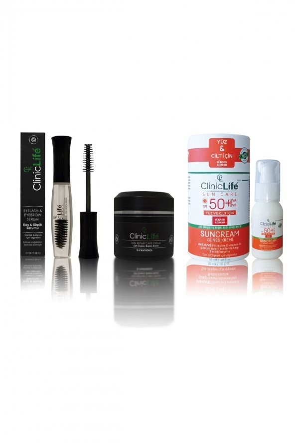 cliniclife Leke Karşıtı Ve Aydınlatıcı Güneş Kremi 50+ Spf-cilt Onarıcı Leke Kremi-kaş Kirpik Serumu