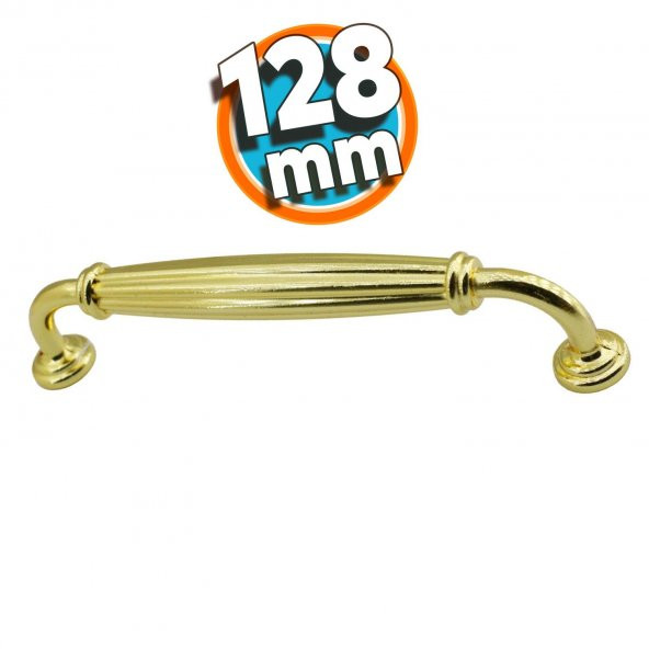 Mobilya Mutfak Dolabı Çekmece Dolap Kapak Kulpu Kulbu Altın 128 mm Metal Kulp ürün görseli
