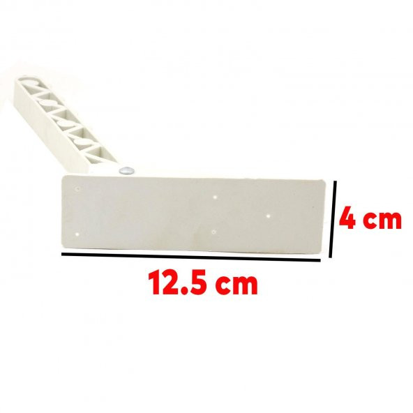 Yemek Sofra Ayağı Plastik Katlanır Yer Sofrası Sini Altı Katlanabilir 22 cm Beyaz - 6