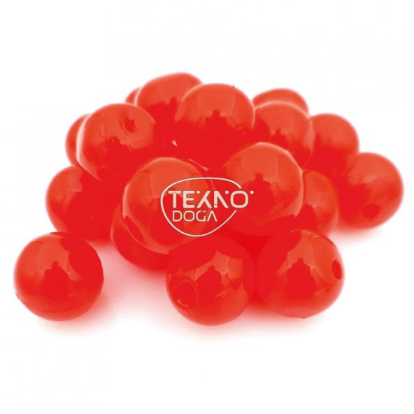 EFFE Silikon Boncuk Yem Çilek Aromalı 1.3cm Suni Sazan Yemi 20li - 2