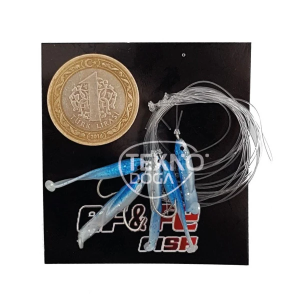 EFFE Raglu Bait Worm 3cm Kurt Çapari HG3401 Mavi Kurtçuk - 2