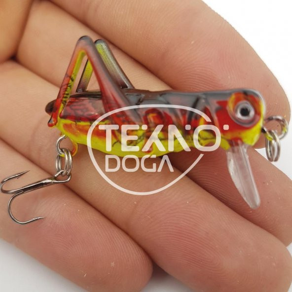 EFFE Çekirge Suni Yem Maket Balık 3.5cm 4g Kahverengi - 2