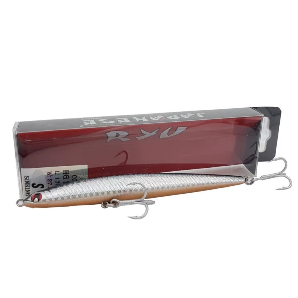 Japanese Ryu Sinking 130mm 27.5g Levrek Suni Yem Gümüş HG2617 - 3