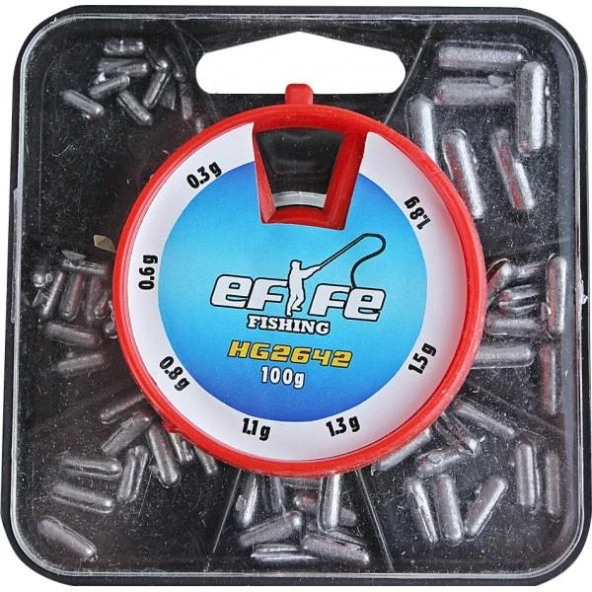 EFFE Kutu Kıstırma Boru Kurşun 100g Plastik Kutulu Yarma Kurşun