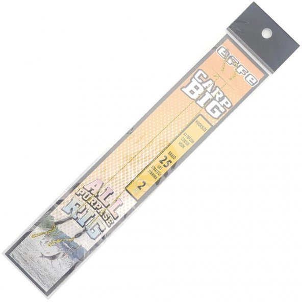 EFFE Hazır Boili Sazan Avı Rig Olta Takımı 2li HG1296 İğne:3