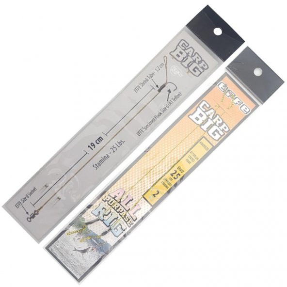 EFFE Hazır Boili Sazan Avı Rig Olta Takımı 2li HG1296 İğne:2 - 4